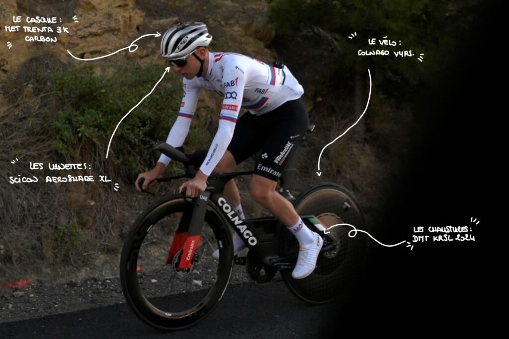 L’ÉQUIPEMENT DE TADEJ POGACAR SUR LE TOUR DE FRANCE 2024 2 L’ÉQUIPEMENT DE TADEJ POGACAR SUR LE TOUR DE FRANCE 2024